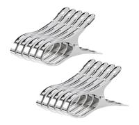 10 Pcs 13CM Grosse Pince à Linge Inox, Grandes Pinces à Linge Extérieur Solides, Pinces à Serviettes Pince MétalliquePince Serviette Plage Epingle a Linges pour Transats de Plage Couettes Draps de Lit