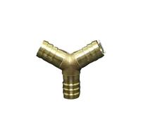 10 PCS 14mm Hose Barb Y Shape 3 Ways Splicer Brass Hosetail Fitting Adapter Coupling Water Fuel