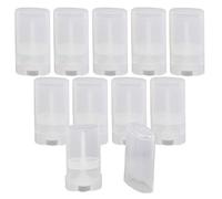 10 pcs 15 ml 14,2 gram vide rechargeable ovale Plastique brillant à lèvres Baume Tube Bouteille DIY Rouge à lèvres crayon Déodorant stick lèvres à nourriture fioles support coque claire