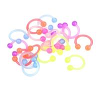 10 PCS/20 PCS Acrylique Lumineux Bar Lip Tongue Nez Sept Anneau D'oreille Vis Prisonnière