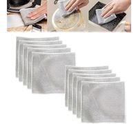 10 Pcs 2023 New Multifunctional Non-Scratch Wire Dishcloth, Multipurpose Wire Dishwashing Rags for Wet and Dry, Scrubs & Cleans for Dishes, Sinks, Counters, Stove Tops