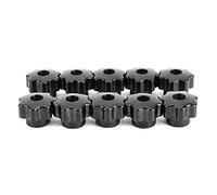10 Pcs 7 - Star Nuts Knob Grip Handle, Clamping Handle with 8mm Female Thread Brass, Ergonomic Engineering Plastic Knob for Machine Tool Adjustment and Secure Fastening (CM8*32 (trou traversant))