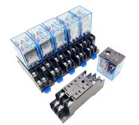 10 PCS, 8/11/14 broches, avec base, DPDT, commutateur de relais intermédiaire électromagnétique général à bobine miniature(MY2NJ (8 Pin),10pcs AC110V)