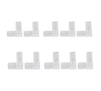 10 Pcs 90 Degrés Coude Tuyau Barb En Plastique Égal Barbelé Joint Adaptateur L Forme Raccord De Tuyau pour Aquarium Air Eau Carburant Gaz Inerte(10mm)