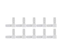 10 Pcs 90 Degrés Coude Tuyau Barb En Plastique Égal Barbelé Joint Adaptateur L Forme Raccord De Tuyau pour Aquarium Air Eau Carburant Gaz Inerte(6mm)