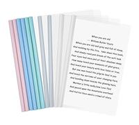 10 Pcs A4 Plastique Couvertures de Rapport avec Barre Coulissante, A4 Organisateur Binder Couverture D'affichage, Chemise de Fichier Reliure Présentation Dossier pour Bureau École Accueil (Clair)