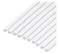 10 Pcs ABS Hollow Square Tube, Plastic Model Side Length 2-10Mm 500Mm Suitable for Architectural(Side length 6mm)