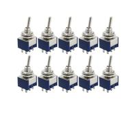 10 Pcs AC 125V 6A Amps ON/ON 2 Position DPDT Toggle Switch NWPNLXEA