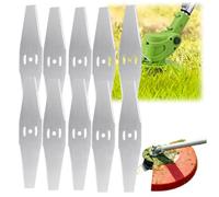 10 Pcs Accessoires Débroussailleuse, Lames Débroussailleuse Électrique Sans Fil, Lame Coupe Bordure, Lame Debrouissalleuses, Facile Installation, Sécurité et Stabilité, Usage Polyvalent pour Jardin