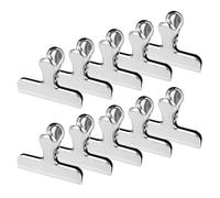 10 PCS Acier Inoxydable Clips Pince de fermeture pour sacs alimentaires et sacs Emballage alimentaire pour fermer et garder frais (77 mm)