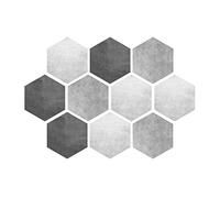 10 Pcs Autocollants Au Sol Étanche Antidérapant Hexagonal Auto-Adhésif Carrelage en Céramique Papier Peint Stickers Maison Salle De Bains Cuisine Décor