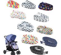 10 Pcs Baby Stroller Toy Belt Adjustable Stroller Strap Anti-Drip Strap Bottle Clip Belt Holder Belt Holder Cartoon Pattern