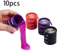 10 PCs Barrel O Slime Stress Reducer Anti-Anxiety Toy Goo Silly Putty Gag Kinder Spielzeug Streich Party Favors Joke, Random Colo