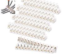 10 PCS Barrette de Connexion 10A Bloc à 12 Bornes Avec des Vis Blocs de Jonction Électriques Double Rangée pour Fils de Raccordement, Appareils Électriques, Armoires Électriques