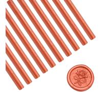 10 Pcs Bâton De Cire À Cacheter 10 Cm Rouge Totem Feu Manuscrit Bâtons De Sceau De Cire Bâtons De Colle Thermofusible Enveloppes Décor Pistolet À Colle Bâtons De Cire À Cacheter(Rouge Doré)