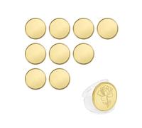 10 Pcs Blank Brass Coins for Laser Engraving: 40 mm Metal Coins with Acrylic Protection Box, Solid Coins