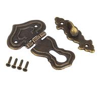 10 Pcs Boîtes Moraillon Loquet, Laiton Antique Loquet Moraillons Palan Serrure Décorative Bronze Vintage Serrures avec Vis pour Boîte à Bijoux Boîtes En Bois