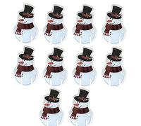 10 Pcs Bonhomme De Neige Verre À Vin Tasse Mini Gâteau De Noël Signe Drapeau Table Place Place pour Xmas Festival Décoration De Noël Décoration Durable et Utile Bom processamento