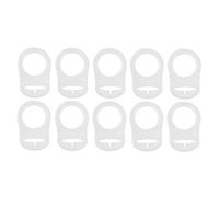 10 Pcs Bouton Silicone Anneau Porte-sucette Mannequin Pince Adaptateur Clair