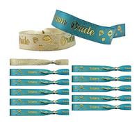 10 PCS Bracelet Evjf Bleu 1 Pcs Bide to be Bacelet, Bracelet de Fête de Poule Bleu Blanc pour les Femmes Célibataires