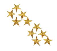 10 PCS Broderie ÉToile Applique VêTements Couture ÉCusson Brodé À Coudre/Blanc ÉToile Fer Sur Patch ÉCusson Thermocollant Applique DIY Artisanat Accessoire Pour Robe, Chapeau, Jeans (Or)