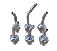 10 pcs Buse de liquide refroidissement type boulon à visser, buse d'huile eau réglable haute pression en acier inoxydable Tube pour le fraisage tour CNC M8*1.25 Tube length 200mm(7.87in)