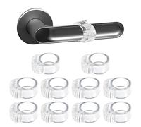 10 Pcs Butée de Porte, Arret de Porte Protecteurs pour Poignée de Porte, Butées de Poignée de Portes en PVC Transparentes, Protéger Mur, Ø17mm-Ø20mm