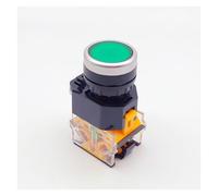 10 PCS,Button Switch,Momentary/Locking,Electrical Equipment,10A 110V-440VAC,1NO/1NC,No Light,LA38-11BN NWPNLXEA(1 ON - 1 NC green,Self-locking)