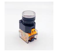 10 PCS,Button Switch,Momentary/Locking,Electrical Equipment,10A 110V-440VAC,1NO/1NC,No Light,LA38-11BN NWPNLXEA(1 ON - 1 NC White,Self reset)