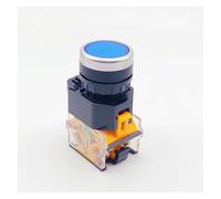 10 PCS,Button Switch,Momentary/Locking,Electrical Equipment,10A 110V-440VAC,1NO/1NC,No Light,LA38-11BN NWPNLXEA(1 ON - 1 NC blue,Self reset)