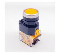 10 PCS,Button Switch,Momentary/Locking,Electrical Equipment,10A 110V-440VAC,1NO/1NC,No Light,LA38-11BN NWPNLXEA(1 ON - 1 NC yellow,Self reset)