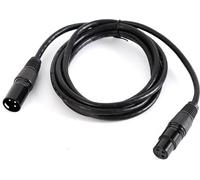 10 pcs Câble DMX 2m Câble signal Câble microphone Noir pour lumières de scène Moving Head Light