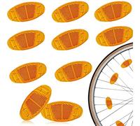 10 Pcs Catadioptre Velo, Réflecteurs pour Rayon Vélo, Réflecteur Roue Velo, Vélo Route Réflecteurs Adaptés à Tout Type de Voiture de Pliage de Vélo de Montagne pour Nuit Cyclisme Sécurité（jaune）