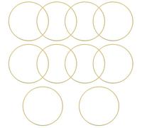 10 Pcs Cercle Metal 16 cm, Cercle Attrape Reve Cerceau, Anneaux Métalliques Doré, Anneaux en Métal pour Travaux Manuels, Décoration Anneaux Attrape-rêves, Macramé, Cercles Floraux en Métal