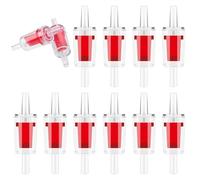 10 pcs Clapets Anti-Retour pour Pompe à air Aquarium, Accessoires pour Aquarium, Valve unidirectionnelle pour Tuyau 3/16", Plastique Transparent
