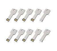10 pcs Clé USB 8 Go Design n métal USB 2.0 Flash Drive bâton de mémoire en Forme de n métal 4 G Silver