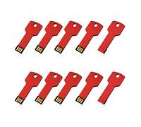 10 pcs Clé USB 8 Go Design n métal USB 2.0 Flash Drive bâton de mémoire en Forme de n métal 2 G Red