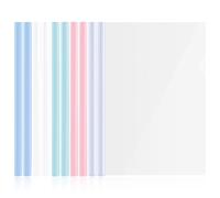 10 Pcs Clear Covers Report avec U-Type Sliding Bar, fournitures scolaires de bureau Transparent Resume Presentation File Dossiers Organizer Binder pour format A4 papier