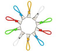 10 Pcs clip de rangement de torchon de cuisine en métal, pince à serviette de couleur, pince à suspendre en tissu, pince à torchon, pince à serviette de plage, pour cuisine et salle de bain