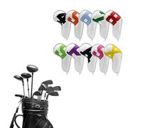 10 PCS Club Iron Head - Cover Set Imperproof, PU Headvers pour 4 9 Cales Aspx, nombres brodés colorés pour Une Identification Facile | Accessoires de protecteurs pour Hommes Femmes