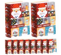 10 PCS Coffrets Cadeaux de Noël Boîtes à Biscuits de Noël en Forme Livre Mignon 7x5x2 Pouces Sacs Bonbons pour Faveurs Fête Boîtes Friandises en Papier pour Cadeaux Biscuits, S
