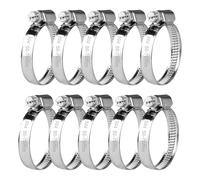 10 Pcs Collier de Serrage Tuyau Réglable 50-70 mm, Collier de Serrage en Acier Inoxydable, Colliers de Serrage à Vis Metallique, Boulons Collier Durite pour Tuyaux de Essence Diesel Piscine