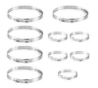 10 Pcs Collier Soufflet Cardan, Pince Colliers de Serrage pour Soufflet Ajustables, Pinces à Joint CV en Acier Inoxydable, pour Véhicules, 5 Petites et 5 Grandes pour Machines à Laver, Conduites d'Eau
