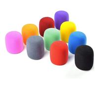 10 PCS Coloré Microphone Bonnettes,Mousse Micro Anti Bruit,Housse de Protection en Mousse pour Rendre Le Microphone Anti-poussière,Anti-Chute,antibactérien et Coupe-Vent (10 Couleurs)