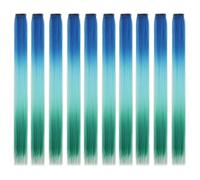 10 Pcs Colored Hair Extensions Omber 3 Colors Colorful Clip In 18 Inch Synthetic Straight(3S-1)