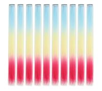10 Pcs Colored Hair Extensions Omber 3 Colors Colorful Clip In 18 Inch Synthetic Straight(3S-11)