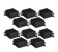 10 Pcs Compact Aluminum Heat Sink, Cooling Radiator for CPU IC PCB Transistors, Slotted Fin Design Passive Cooler with Enhanced Heat Dissipation for Electronics Components and Moth