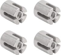 10 Pcs Cross Wire Rope Clip M10 Thread 316 Stainless Steel Cable Railing Cross Clamp for 3mm and Below