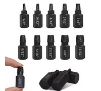 10 PCS Damaged Bolt Extractor Set, Broken Head Bolt Screw Cap Extractor Broken Head Screw Hexagon Socket Bolt Removal Tool, Bolt Extractor Kit, Hex Bolt Extractor