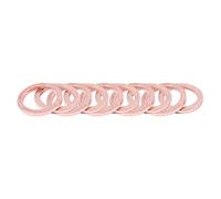 10 Pcs de cuivre 12 mm x 17 mm x 1.5 mm cuivre ecraser la Rondelle anneau plat Joint d'etancheite